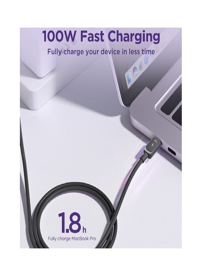JOYROOM 100W Power Delivery Pd Fast Charge Cable Usb C To Usb C Compatible For Ipad Mini 6 Macbook Pro 2021 14 16 Inch Macbook Air Ipad Pro 12.9 Inch Samsung S23 Plus Huawei P40 Etc Black - Image 5