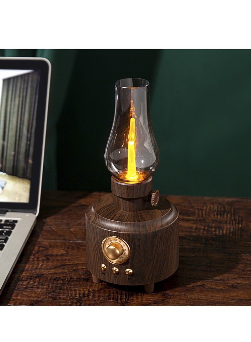 Vintage Table Lamp - Retro Bluetooth Speaker Rechargeable Portable Night Light Flameless LED Oil Lamp for Bedroom Cafe Bar Desk Decor Outdoor Camping Idea Birthday Gift - Image 2