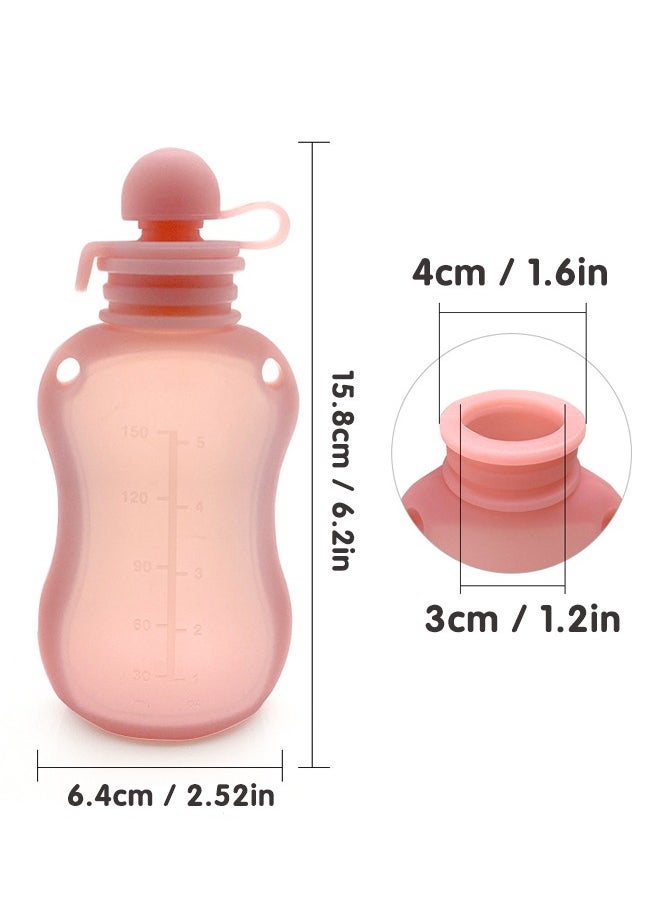 Super ZYouth - Silicone Breast Milk Storage Bag, Reusable Leak Proof Freezer Bag for Breastfeeding, 4 Count, 150ml - Image 1