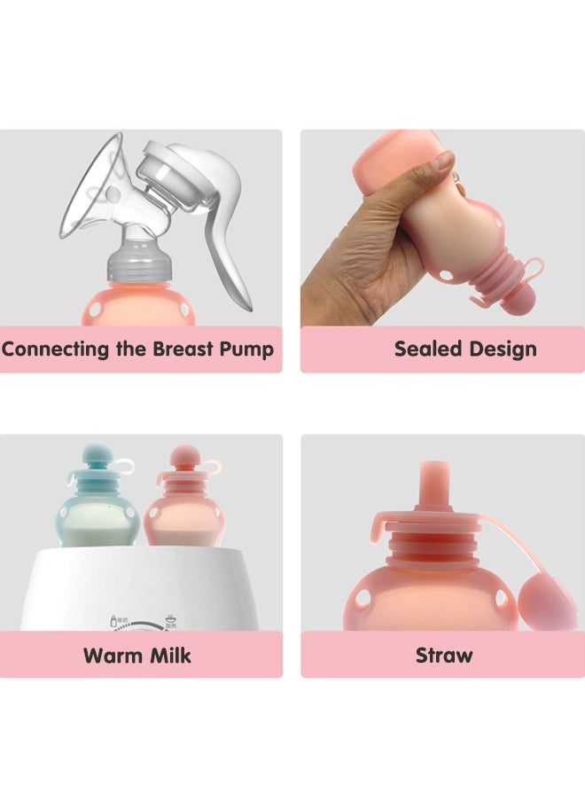 Super ZYouth - Silicone Breast Milk Storage Bag, Reusable Leak Proof Freezer Bag for Breastfeeding, 4 Count, 150ml - Image 1