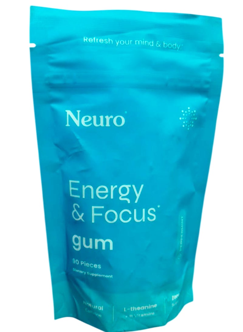 NeuroGum Energy & Focus Gum, Peppermint Flavor, 90 Pieces - Image 1