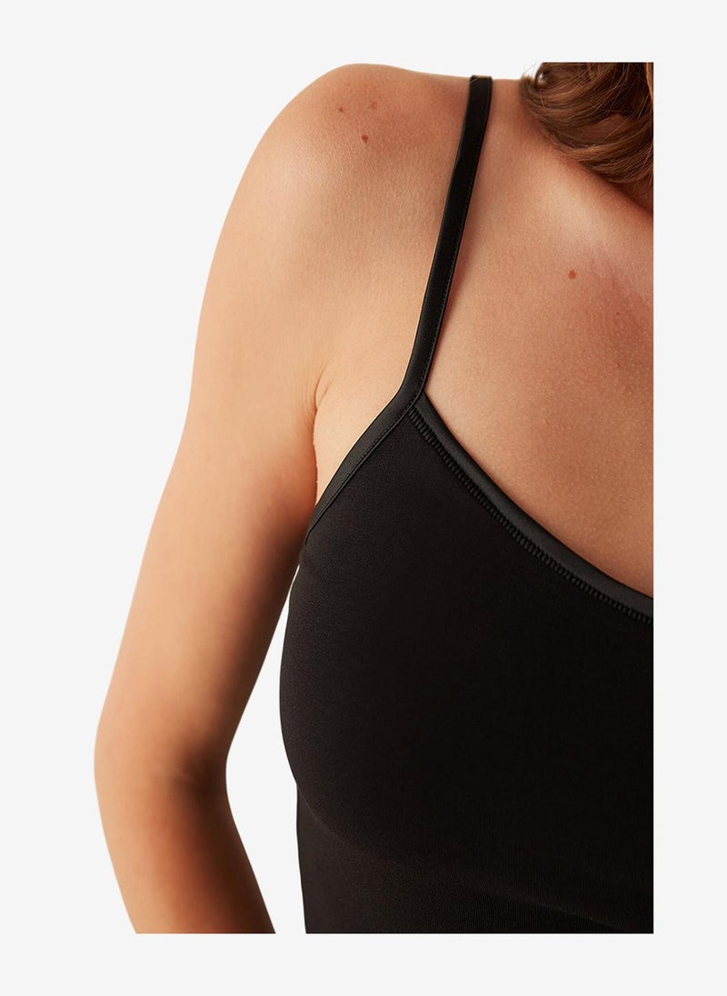 Penti Women Cotton Basic Black Camisole - Image 3