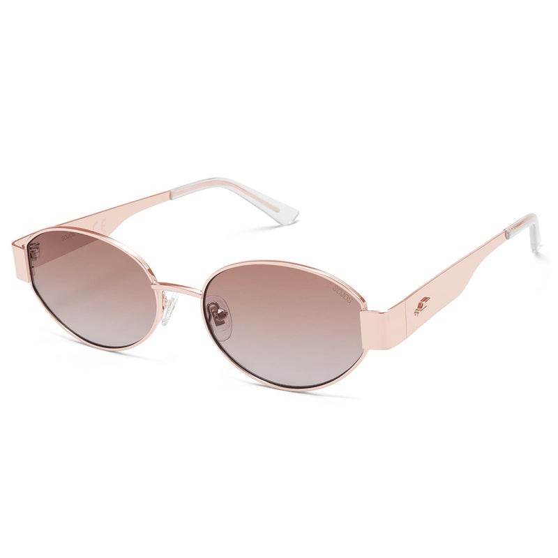 SOJOS Retro Oval Sunglasses for Women Trendy Classic Shades UV400 Protection, Rose Gold/Pink - Image 1