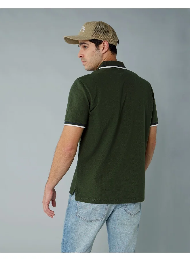 امريكان ايجل AE Stretch Pique Tipped Polo Shirt