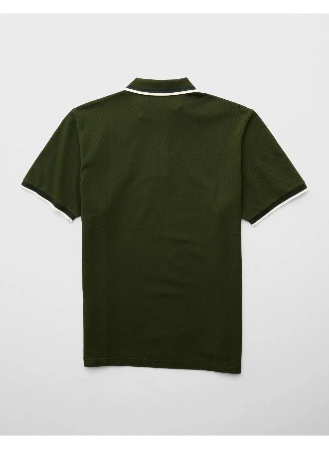 امريكان ايجل AE Stretch Pique Tipped Polo Shirt