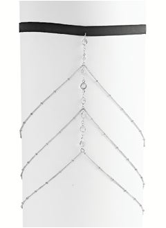 Catei Karrui Elegant Silver Thigh Chain Women's Stylish Accessory for Evening and Beachwear  - Image 1