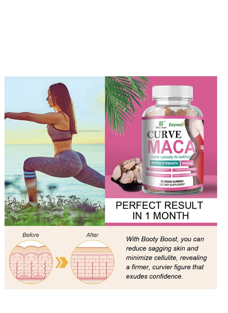 Daynee Perfect Curve Enlarge Booster hips Gummies,Lifting Gummies For Women,Health Support Dietary Supplement 60 Gummies  - Image 2