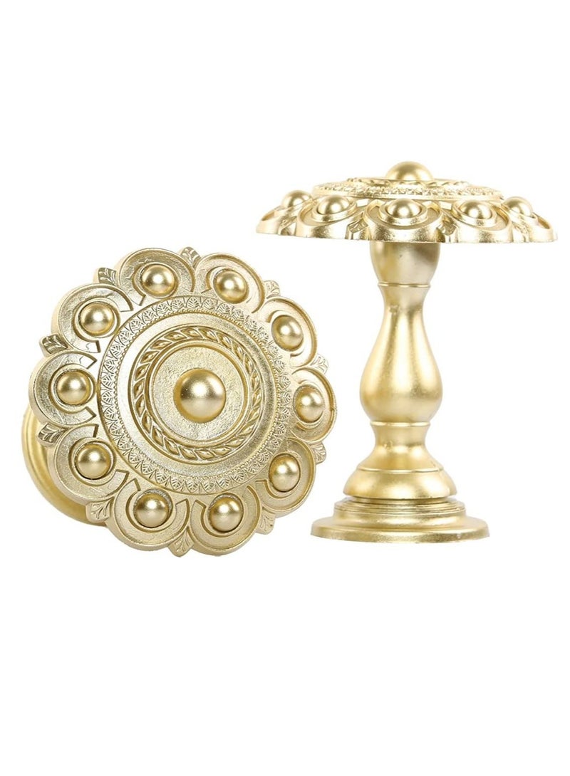 IDT 1 Pair Curtain Holdbacks Window Tie Backs Holders For Bedroom Wall Office Decor Home Sheer Blackout Drapes Blind Curtains Decorations Accessories Buckle Hooks Golden Colour - Image 2