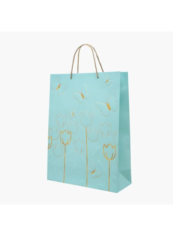 فايندز Findz Tulip Print Paper Gift Bag - Large