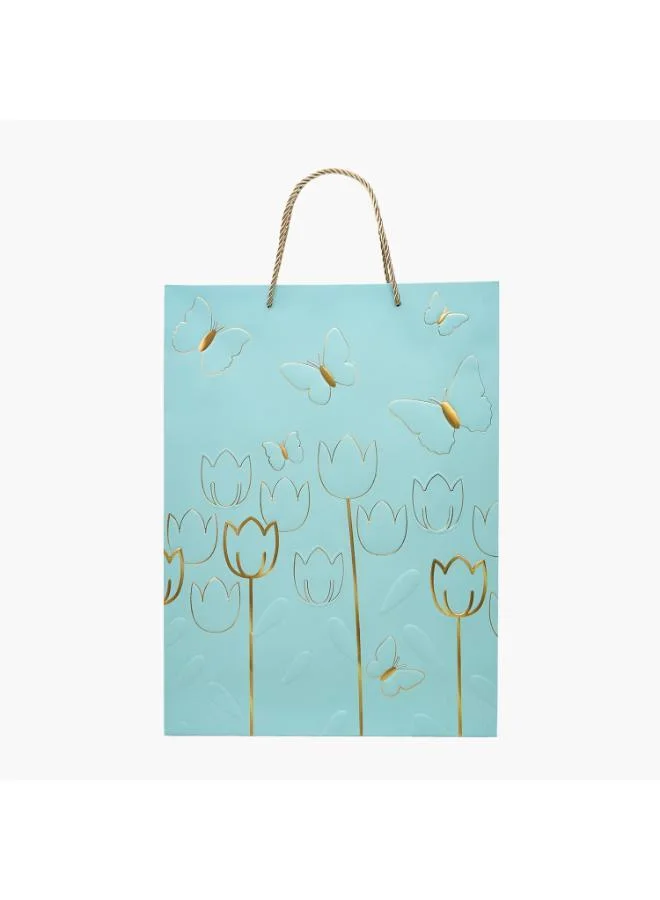 فايندز Findz Tulip Print Paper Gift Bag - Large