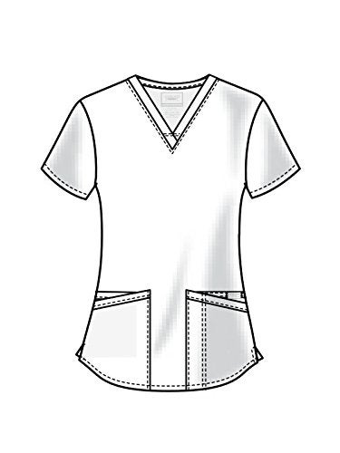 CHEROKEE Workwear Professionals Women Scrubs Top V-Neck WW665, S, Pewter - Image 4