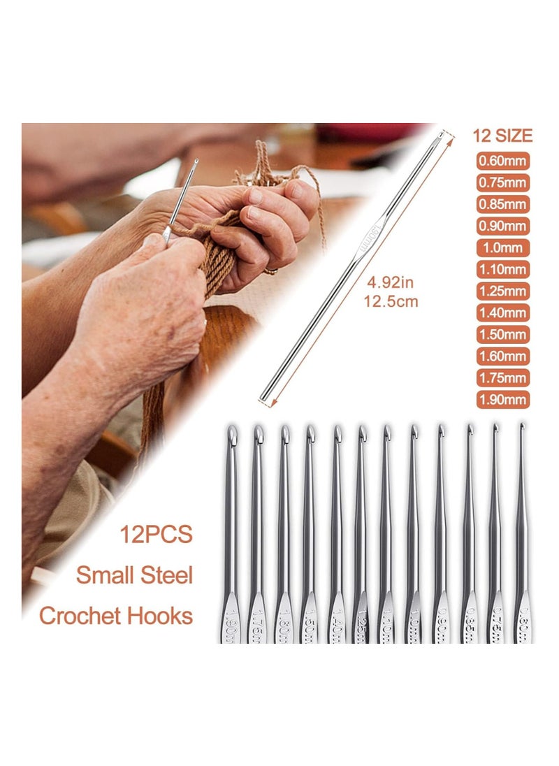 Generic Crochet Kit for Beginners, Includes Yarn, 58-PCS Portable Set with Ergonomic Hooks and Knitting Supplies  - Image 4