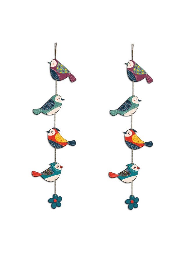 Artvibes Colorful Birds Wall and Door Hanging for Home|Gift, Wall Decoration (WH_5216N)-Multicolour - Image 1