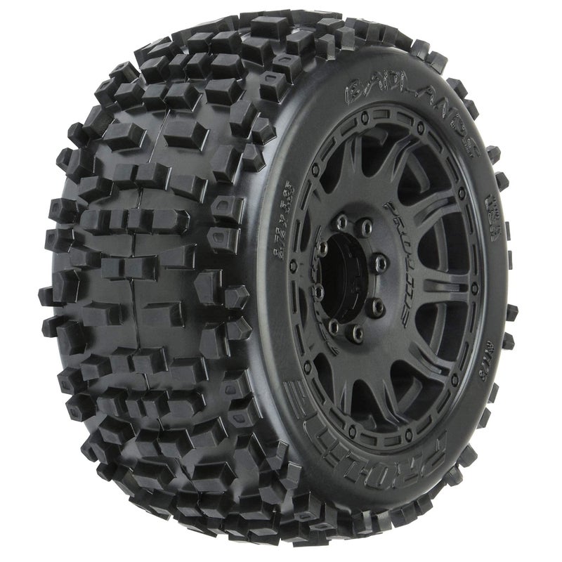 Pro-Line Racing Badlands 3.8 MTD Raid 8x32 Wheels 17mm MT F/R PRO117810 RC Tire - Image 1