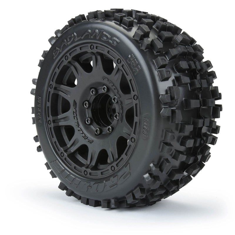 Pro-Line Racing Badlands 3.8 MTD Raid 8x32 Wheels 17mm MT F/R PRO117810 RC Tire - Image 4