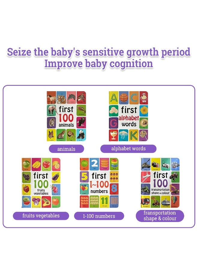 My First 100 Library: Boxset of 5 Early Learning Board Books - Image 2