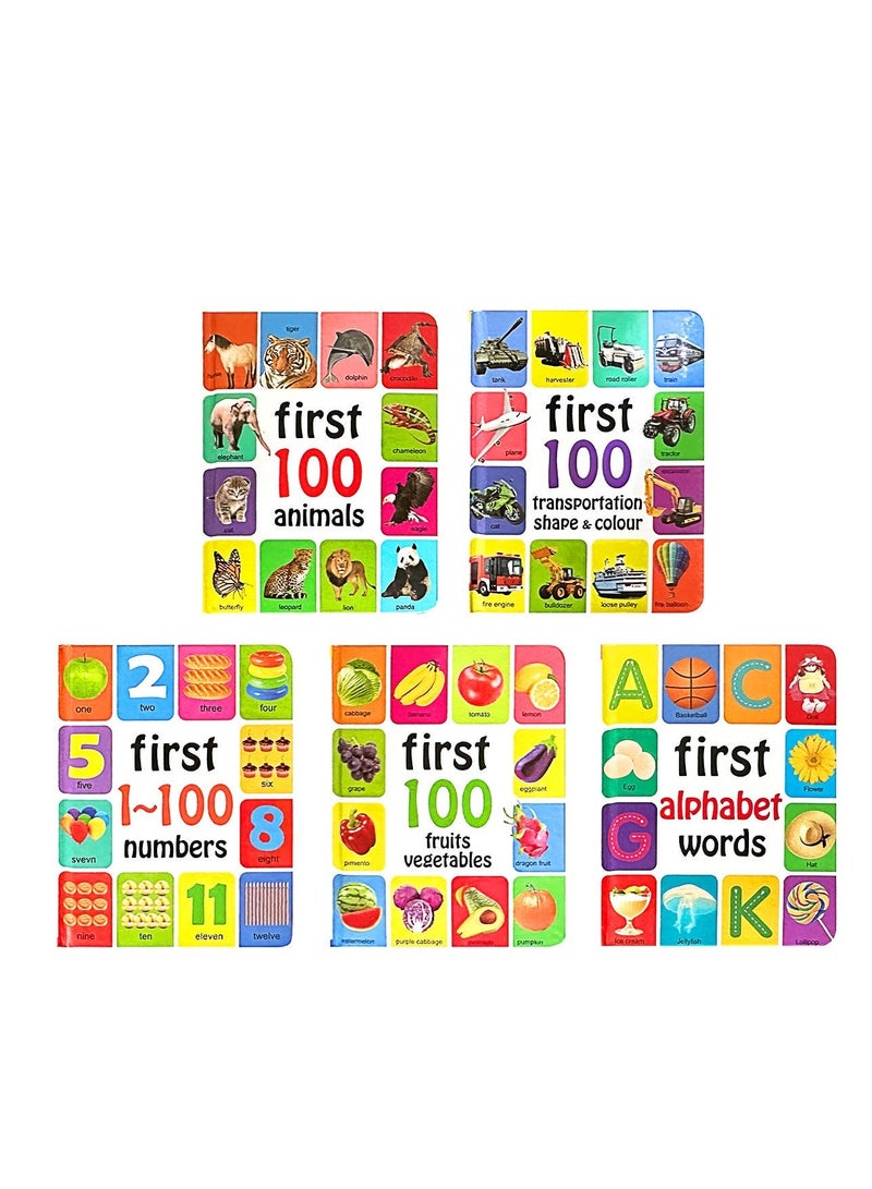 My First 100 Library: Boxset of 5 Early Learning Board Books - Image 3