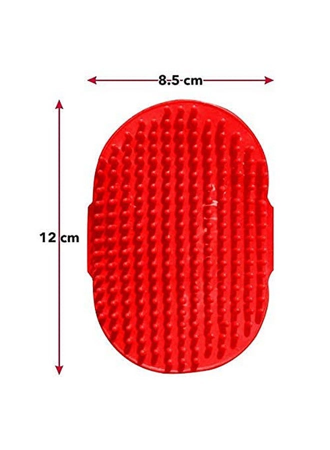 Pet Bath & Massage Grooming Hand Brush Dispenser Ideal For Daily Grooming Short And Long Hair Dogs And Puppies - Multicolor (Pack Of 1) - Image 2