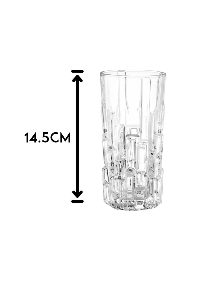 Blinkmax Set of 6 clear glass cups with a beautiful and modern design, suitable for all uses  - Image 4