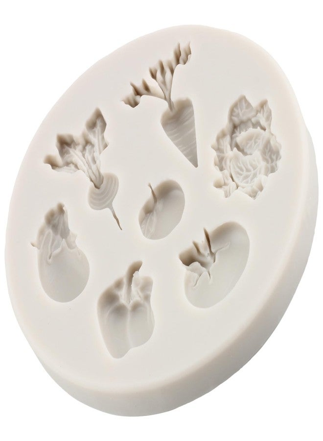 YANQINMS Vegetable Fruit Radish Tomato Eggplant Cabbage Silicone Fondant Molds For Cake Decorating Cupcake Topper Chocolate Gum Paste Candy Polymer Clay - Image 3