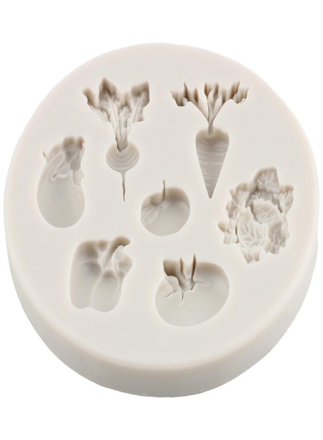YANQINMS Vegetable Fruit Radish Tomato Eggplant Cabbage Silicone Fondant Molds For Cake Decorating Cupcake Topper Chocolate Gum Paste Candy Polymer Clay - Image 4