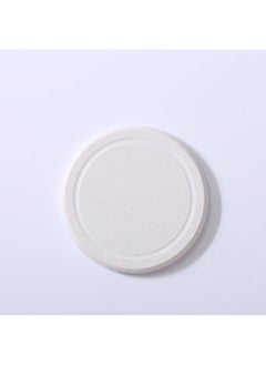 Natural Absorbent Diatom Mud Solid Color Blank Coaster Direct Sale Insulation Plain Embryo Diatomite Cup Mat Wholesale-Color:Round R Groove (white)-Specifications:10cm*10cm*0.9cm