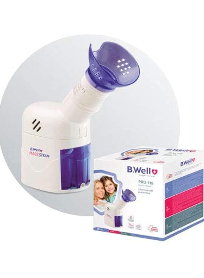 B.Well B-WELL Steam Inhaler PRO118 for Cold, Cough, Sinus & Respiratory Relief  - Image 1