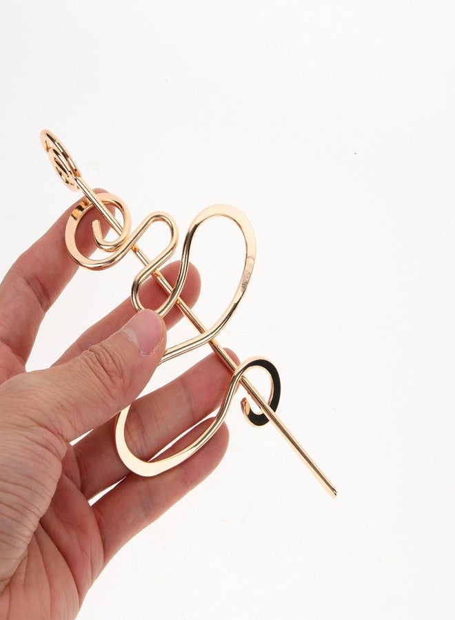DEARMAMY Vintage Hair Stick for Buns Twisted Bun Hair Pin Metal Hairpin Chignon Pin Women Accessory for Updo Ponytail and Party - Image 5