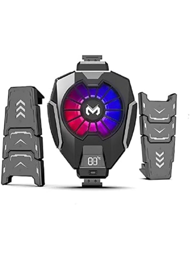 MEMO DL05 Tablet Gaming Cooler – Semiconductor Cooling + RGB Fan & Digital Display for iPad/Tablet (Black) - Image 1