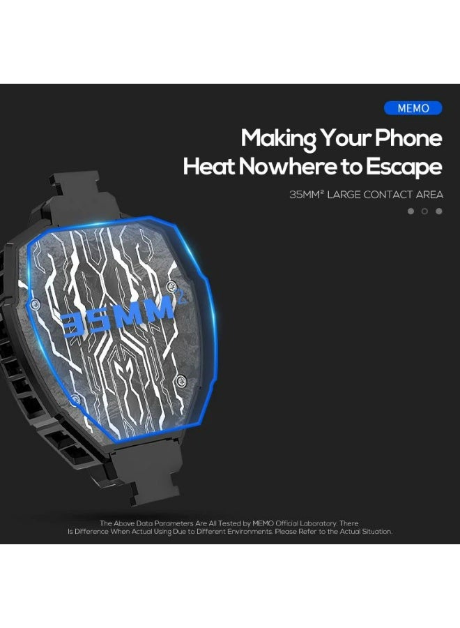 MEMO DL05 Tablet Gaming Cooler – Semiconductor Cooling + RGB Fan & Digital Display for iPad/Tablet (Black) - Image 4