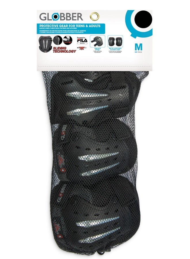 GLOBBER مجموعة معدات الحماية من جلوبير فيلا سكوتر C باللون الأسود مقاس متوسط - Image 3