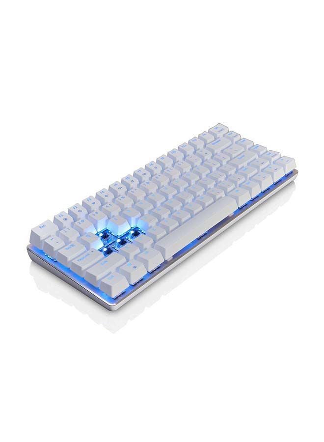 NIBEMINENT AK33 82 Keys Gaming Mechanical Keyboard White Backlit Wireless Bluetooth Blue Switch for Desktop Laptop  - Image 3
