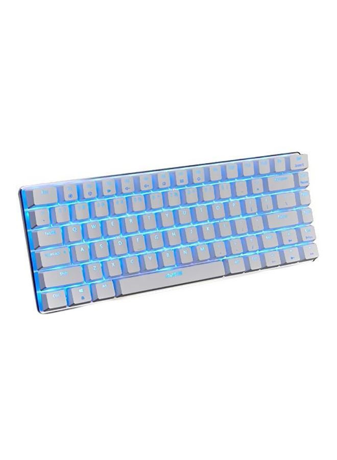 NIBEMINENT AK33 82 Keys Gaming Mechanical Keyboard White Backlit Wireless Bluetooth Blue Switch for Desktop Laptop  - Image 1