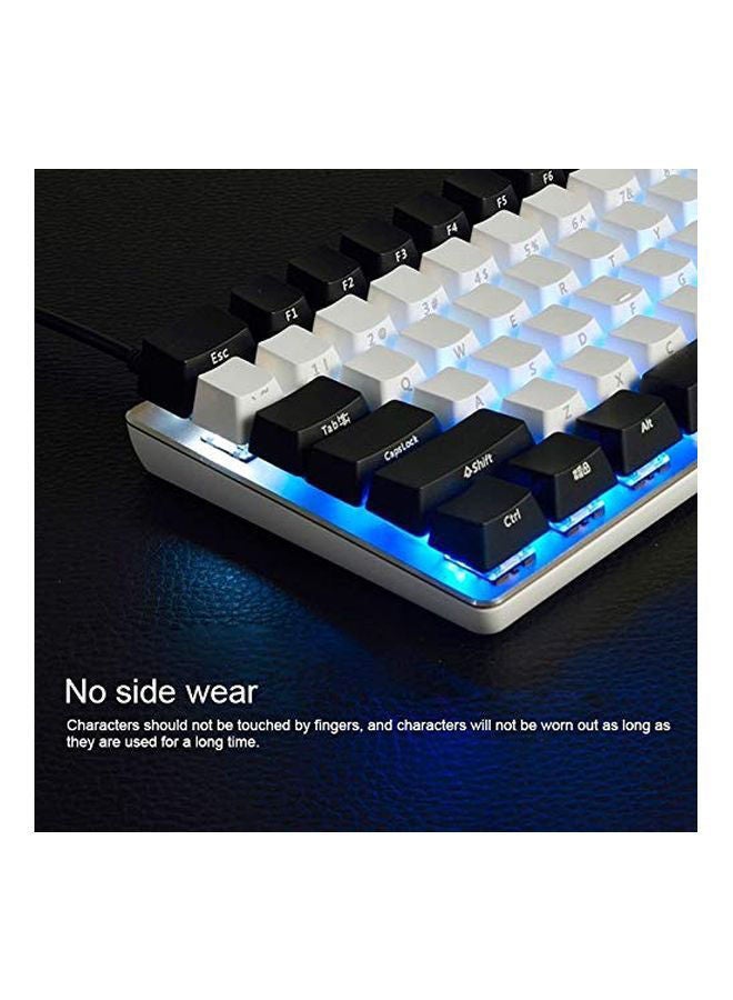 NIBEMINENT AK33 82 Keys Gaming Mechanical Keyboard White Backlit Wireless Bluetooth Blue Switch for Desktop Laptop  - Image 5