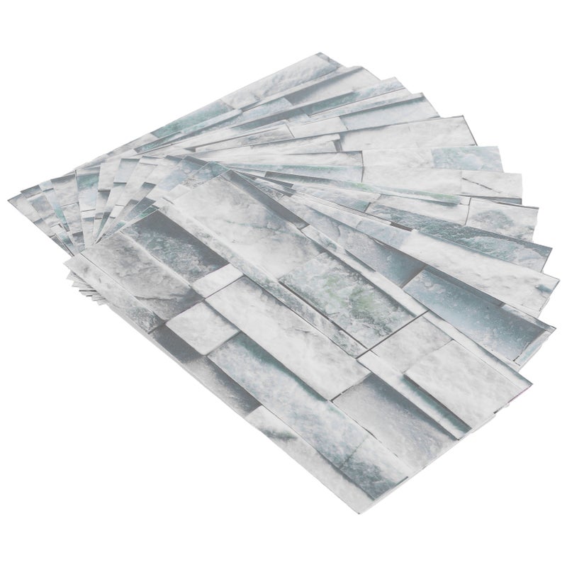 12Pcs PVC Tile Sticker Waterproof Self Adhesive Bathroom Kitchen Living Room Decor Floor Decal(KIT042 ) - Image 5