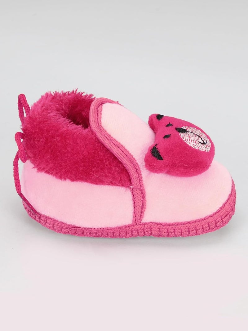 PureSole Baby Booties with Cute Animal Design – Soft Plush Infant Shoes for Newborns and Toddlers (6–12 Months) - Image 2