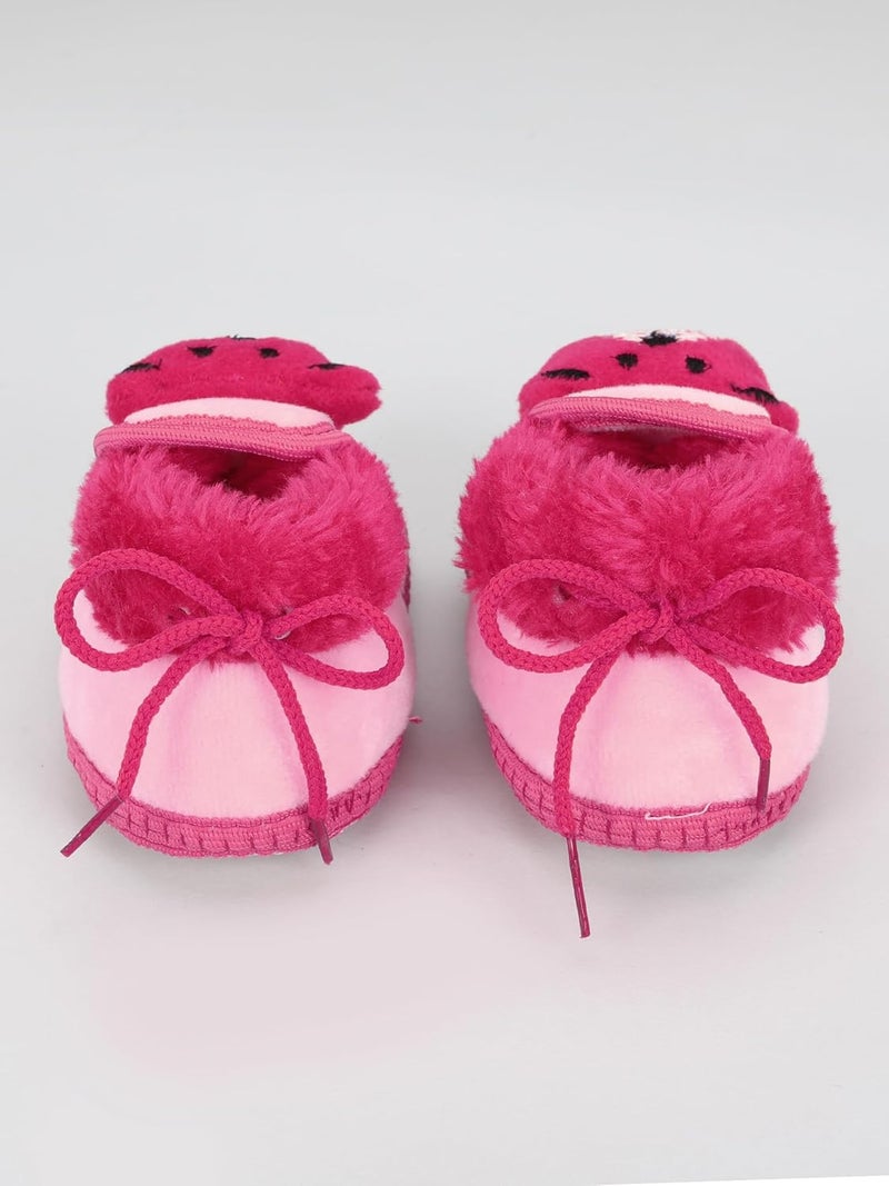 PureSole Baby Booties with Cute Animal Design – Soft Plush Infant Shoes for Newborns and Toddlers (6–12 Months) - Image 4