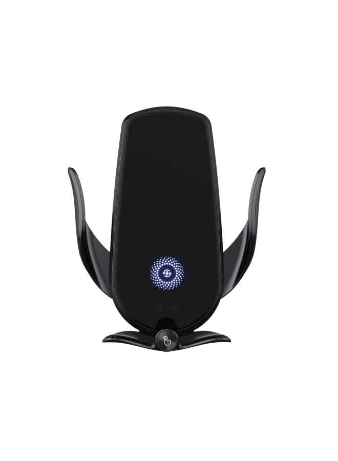SKY-TOUCH Car Phone Holder With Wireless Car Charger，Charging Car Phone Mount,Magic Clip Car Mobile Phone Wireless Charger Infrared Induction Bracket Smart Navigation Car Bracket Charger Black - Image 3