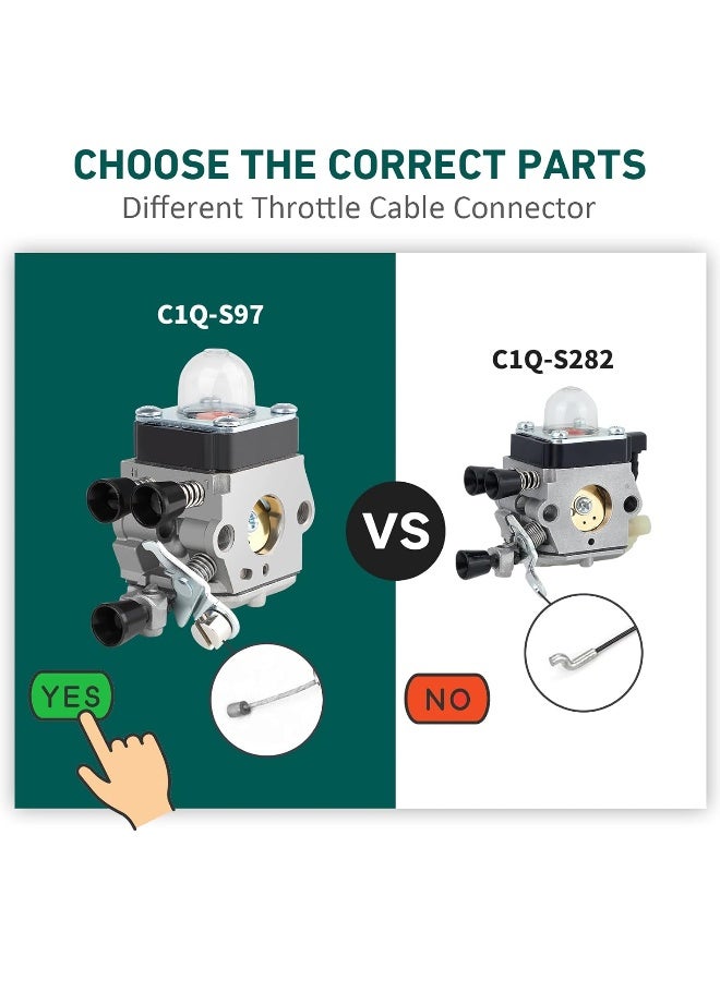 HUZTL C1Q-S97 Carburetor with Fuel Repower Kit Air Filter - Image 2