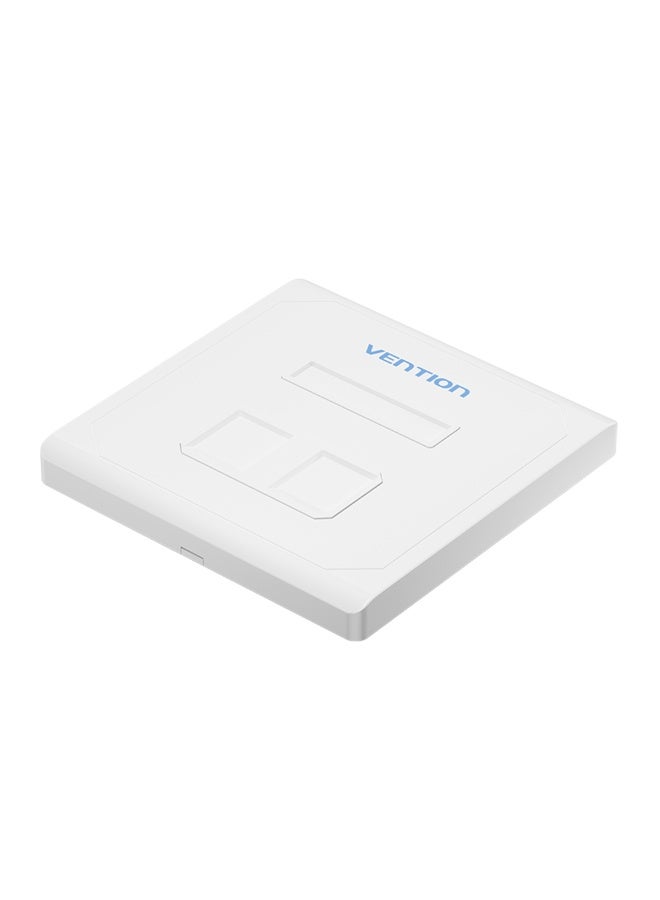 VENTION VENTION 2-Port Keystone Jack Wall Plate White Model # IFEW0 - Image 1
