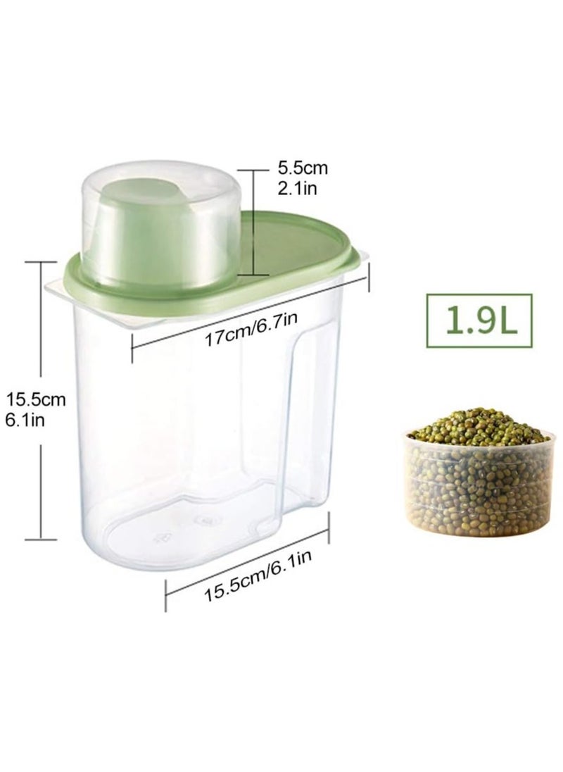 Generic - BEEK Elinala Cereal Storage, 4-Piece Storage Containers Set, Labelled Storage Boxes for the Kitchen with Lid for Dry Food, Cereals and Flour. - Image 1
