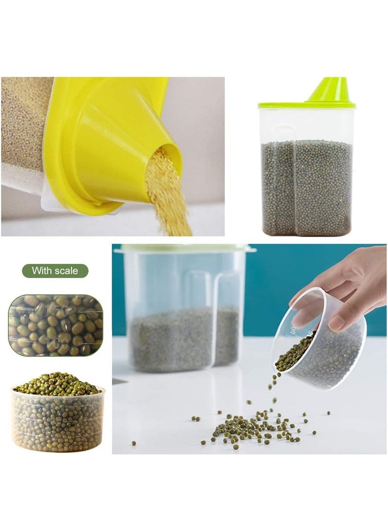 Generic - BEEK Elinala Cereal Storage, 4-Piece Storage Containers Set, Labelled Storage Boxes for the Kitchen with Lid for Dry Food, Cereals and Flour. - Image 1
