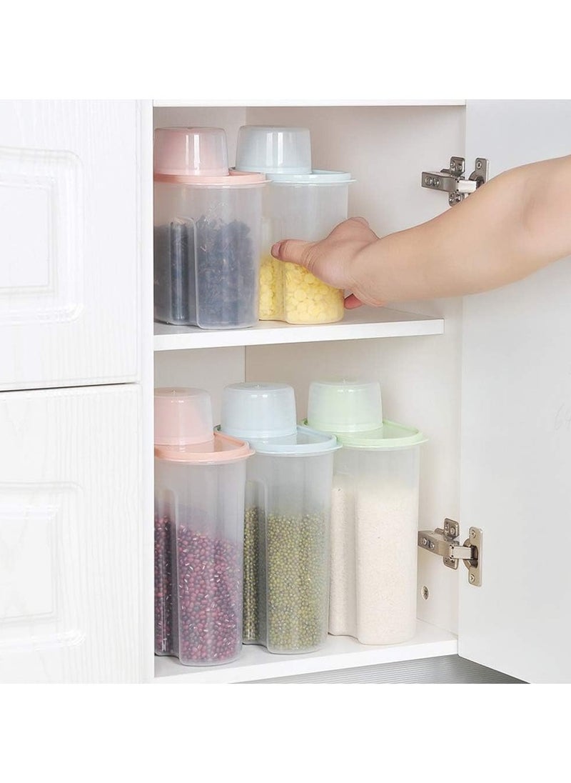 Generic - BEEK Elinala Cereal Storage, 4-Piece Storage Containers Set, Labelled Storage Boxes for the Kitchen with Lid for Dry Food, Cereals and Flour. - Image 1
