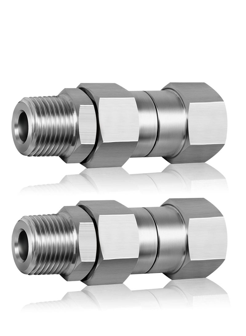 Generic 3/8 NPT Pressure Washer Swivel Fittings Kit, 2pcs Pressure Washer Swivel Joints,  360 Degree Kink Free Swivel Fitting For Pressure Washer Gun, Hose  - Image 1