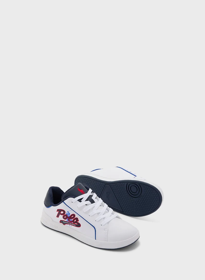 بولو رالف لورين Youth Heritage Court Iii Graphic Low Top Sneakers