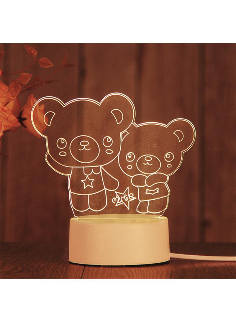 Creative 3D Usb Three Color Desk Lamp Night Lamp Birthday Gift Festive Atmosphere Lamp Desk Lamp