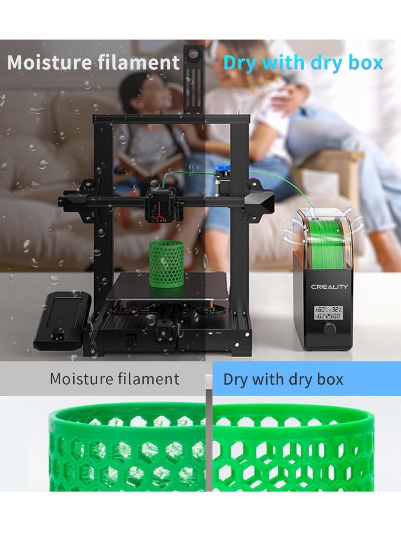 كريليتي 3D صندوق تجفيف الخيوط 2.0 مع مراوح، صندوق تجفيف خيوط مطور احترافي 1 كجم لتخزين خيوط الطباعة ثلاثية الأبعاد للحفاظ على جفاف الخيوط أثناء الطباعة ثلاثية الأبعاد، مجفف خيوط PLA و PETG و ABS و TPU والنايلون - Image 3