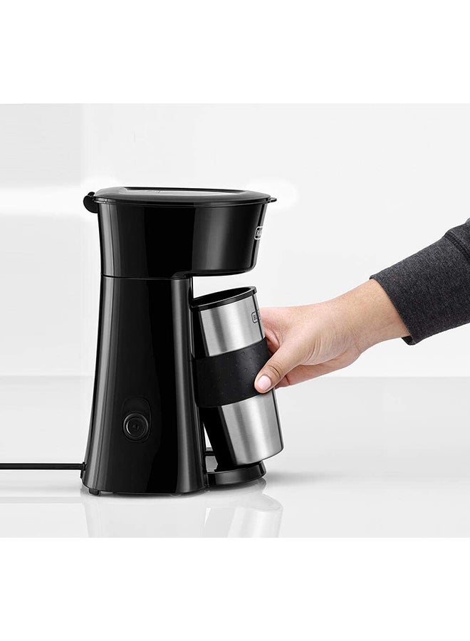 BLACK+DECKER Coffee Machine, Includes 360ml Travel Mug with Lid, Auto-Off, Permanent Filter, Overfill Protection, Compact Design, Easy Storage, ECO Friendly, 360 ml 650 W DCT10-B5 Black/Silver - Image 4
