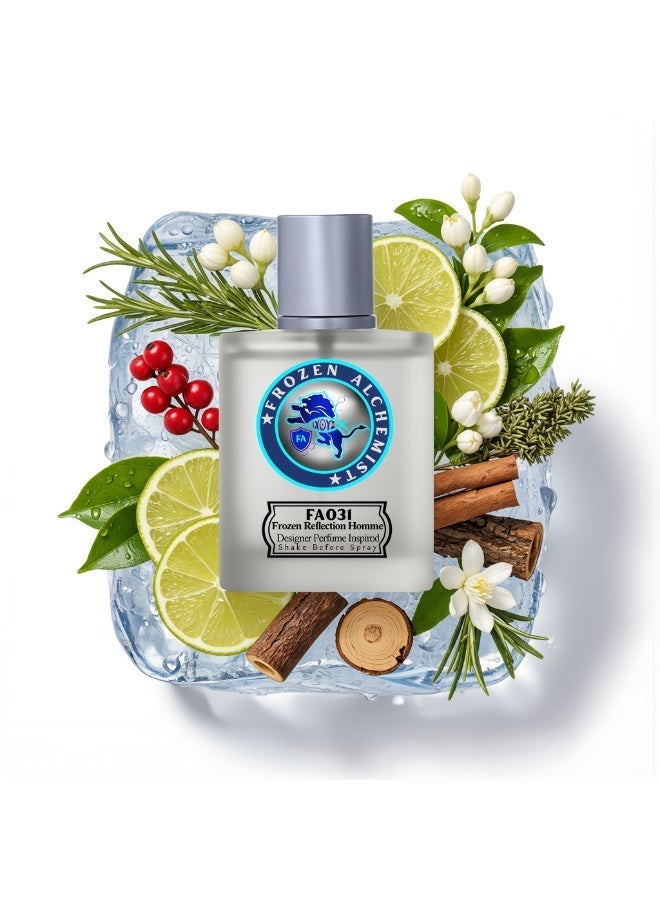 الخيميائي المجمد عطر فروزن ريفليكشن مان (FA031) أو دو بارفان للرجال 100 مل | عطر زهري خشبي مسكي يدوم طويلاً - Image 2