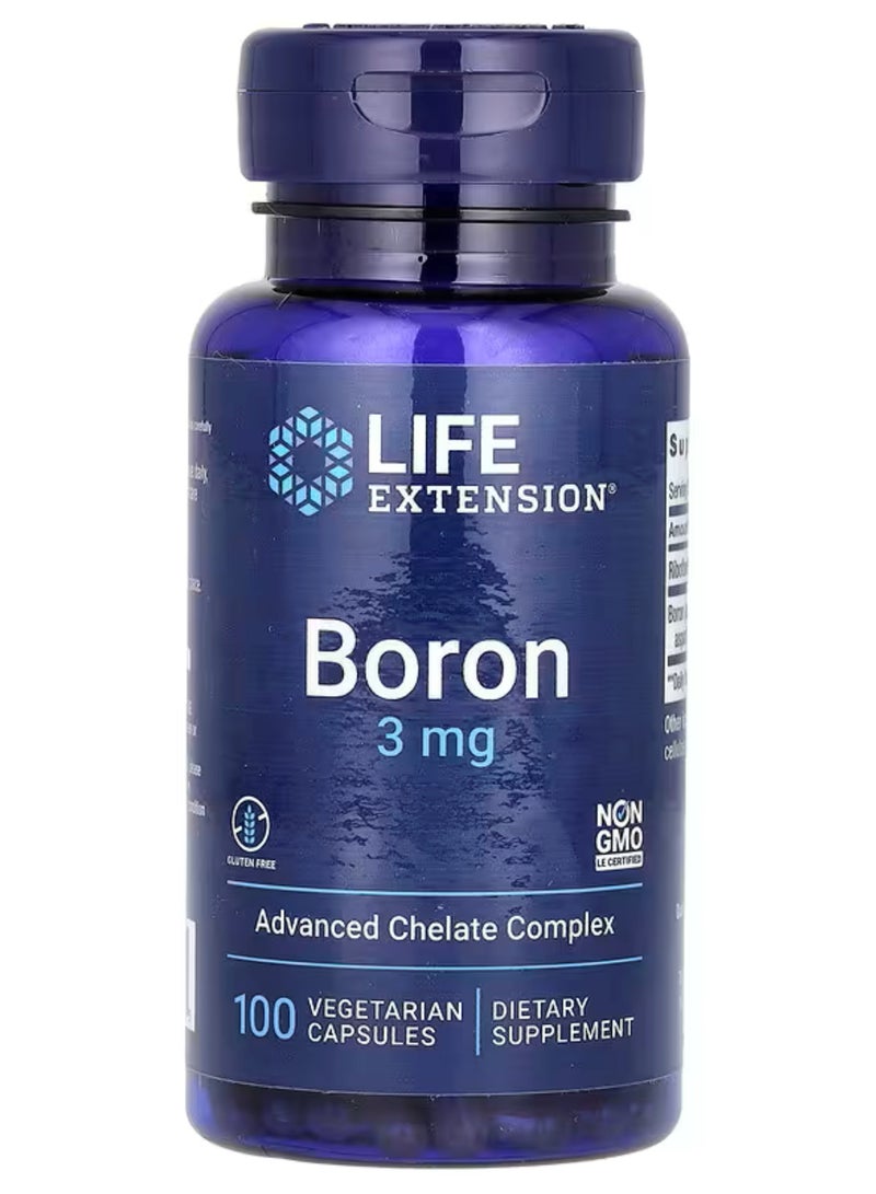 Life Extension, Boron, 3 mg, 100 Vegetarian Capsules
